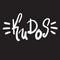 Kudos - emotional handwritten fancy quote, American slang, urban dictionary. Print for poster, t-shirt, bag, logo, postcard, flyer