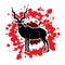 Kudu standing graphic vector