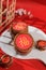 Kue Keranjang or Nian Gao, Popular Cake for Chinese New Year Festival with Red Concept