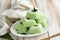 Kue Putu Ayu, Indonesian Traditional Jajan pasar made from Steamed Flour and Grated Coconut