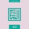 kufi kufic square Arabic calligraphy Al malik (The King)