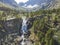 Kuiguk waterfall. Altai mountains nature