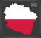 Kujawsko - Pomorskie map of Poland with Polish national flag ill