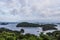 Kujuku Islands overlook in cloudy day in Sasebo, Kyushu.