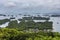 Kujuku Islands overlook in cloudy day in Sasebo, Kyushu