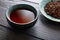 Kukicha tea served in bowl