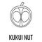 Kukui nut icon, outline style