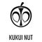 Kukui nut icon, simple style