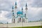 Kul Sharif mosque in Kazan Kremlin. Beautiful white mosque with blue domes. Historical, cultural, religious and tourist attraction