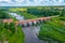 Kuldiga brick bridge over river Venta in Latvia