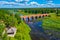 Kuldiga brick bridge over river Venta in Latvia
