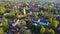 Kuldiga Old Town With Red Roof Tilesand Evangelical Lutheran Church of Saint Catherine in Kuldiga, Latvia