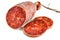 Kulen. Croatian spicy sausage isolated on white background