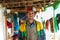 Kullu, Himachal Pradesh, India - April 01, 2019 : Portrait himachali boy on the street in Himalayan village, India