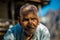 Kullu, Himachal Pradesh, India - January 17, 2019 : Portrait of old man in mountain, Himalayan people