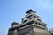 Kumamoto castle with sakura
