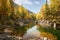 Kumir River flowing through the autumn Altai Mountains