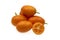 Kumquat Cumquat Fruit on Isolated White Background Close Up