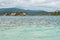 kuna village on island, wooden houses on water, Guna Yala, Panama