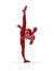 Kung fu, Karate high kick front view