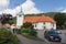 Kungalv church in summer time, Bohuslan, Sweden