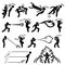 Kungfu Fighter Super Power People Pictogram