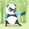 Kungfu Panda Cute Character Design Vector