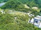 Kunlun Pass Memorial Hall in Nanning, Guangxi, China and the scenery of blue sky and green mountains