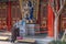 KUNMING-MARCH 13, 2016. Old woman is praying at Yuantong Buddhist temple,
