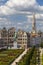 Kunstberg or Mont des Arts (Mount of the arts) gardens as seen from the elevated vantage point in Brussels, Belgium