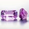 Kunzite displays a delicate pink-purple hue. Its surface radiates a soft, ethereal glow