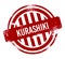 Kurashiki - Red grunge button, stamp