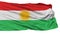 Kurdistan Flag, Isolated On White
