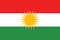 Kurdistan flag in proportions and colors vector