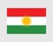 Kurdistan Region Flag. Kurd Kurdish Kurdistani Banner. Autonomous Region of Iraq, Icon Sign Symbol Clipart EPS Vector Illustration