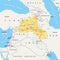 Kurdistan region political map