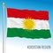 Kurdistan regional flag, middle east
