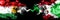 Kurdistan vs Burundi, Burundian smoke flags placed side by side. Thick colored silky smoke flags of Kurds and Burundi, Burundian