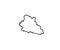 Kurgan outline map Russia oblast region