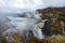 Kurobe Dam in autumnal rain