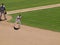 Kurt Suzuki looks towards the outfield as he runs