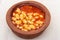 Kuru fasulye white beans cooked in a spicy tomato sauce in Turkey