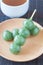 Kusa dango, mugwort-flavored rice dumpling