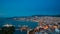 Kusadasi, Aydin Province, Turkey. Waterfront And Kusadasi Cityscape In Summer Evening. Night Scenic View Of Kusadasi