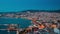 Kusadasi, Aydin Province, Turkey. Waterfront And Kusadasi Cityscape In Summer Evening. Night Scenic View Of Kusadasi