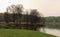 Kuskovo island on big palace pond in Kuskovo