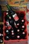 Kuta/Bali - September 09, 2016: Crate of unopened bottles of local beer in Bali - Bintang