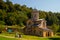 KUTAISI, GEORGIA: Church in the name of St. George the Victorious in Gelati monastery on a sunny summer day.