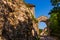 KUTAISI, GEORGIA: Old Orthodox Motsameta Monastery or Saints David and Constantine Monastery on a sunny summer day.