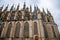 Kutna Hora, Central Bohemian, Czech Republic, 5 March 2022: St. Barbara`s Church with lancet windows, Unique gothic stone